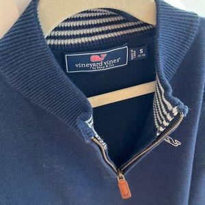 Vineyard Vines Boys Quarter Zip Navy Sweater Size Small